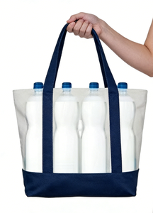 Women's Eco-Friendly Recycled <b>Canvas</b> <b>Tote</b> Bag Durable Folding Zipper Pocket Printed Logo for Weekend Parties Beach Use PC - Product Image 2