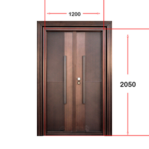 Venta al por mayor Puertas de exterior para casas Puerta de entrada de acero antirrobo moderna con interior terminado para apartamento - Product Image 4