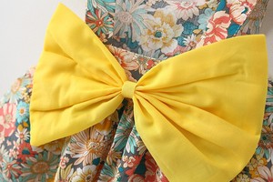 Robe de Noël Yingyi à manches courtes pour filles, dos nu, avec chapeau offert, tenue pour enfants - Product Image 5