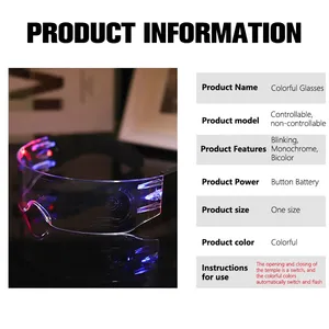 <span class=keywords><strong>Gafas</strong></span> luminosas LED <span class=keywords><strong>de</strong></span> colores Punk Goggle Music Bar Party Decoration Festival <span class=keywords><strong>de</strong></span> Navidad Festival brillante <span class=keywords><strong>Gafas</strong></span> <span class=keywords><strong>de</strong></span> neón - Product Image 6