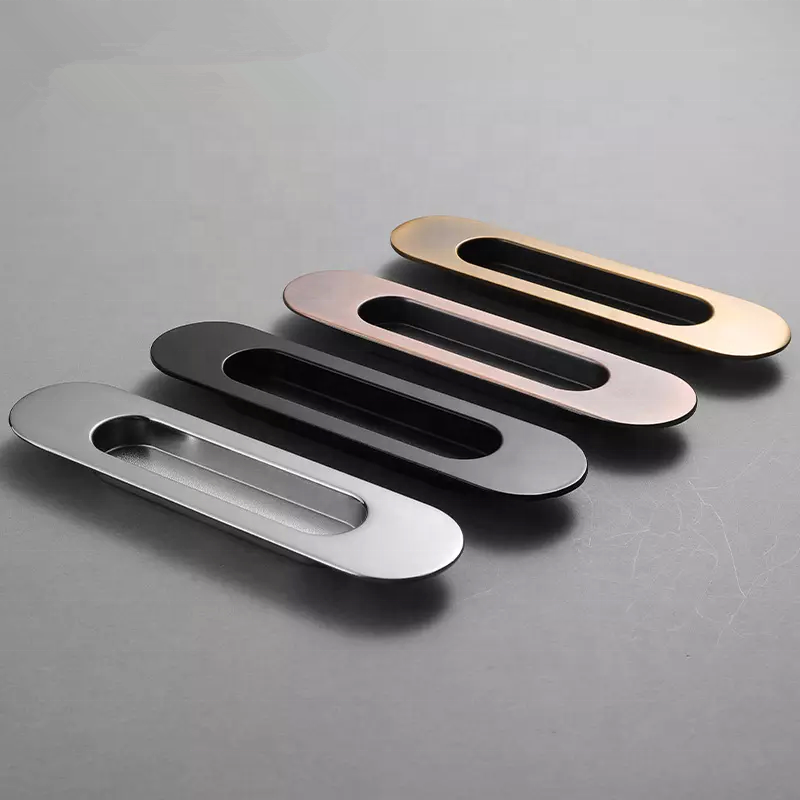SS-JL-ALS-Handle Stainless Steel New Color Brushed Black Kitchen Recessed Handle Flush Pull Handle