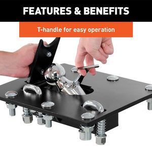 AMBITION New Easy Operation Pliable Iron Gooseneck Hitch Ball Mount for 2-5/16-Inch Parts for Trailer Fifth Wheel Hitch - Product Image 4