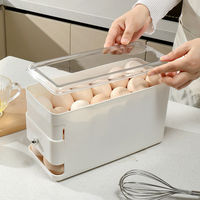 Boîte de rangement pour œufs, utilisation au réfrigérateur, qualité alimentaire, sans odeur, support à œufs automatique multicouche, couvercle de luxe pour la maison, la cuisine, le congélateur