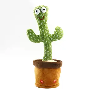 Customized Dancing Baby Talking Cactus Toy Singing Cactus with Lighting Electric Plush Doll Dancing Cactus Plush Toys
