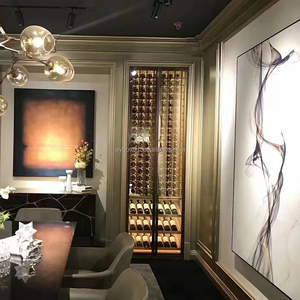 Armadio frigo vino moderno commerciale formato personalizzato 304 acciaio inox espositore in legno elettrico per uso domestico - Product Image 6