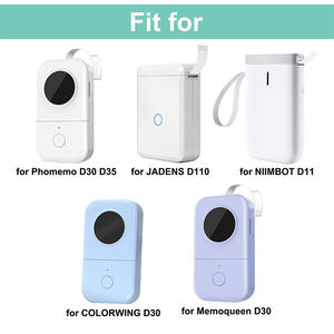 Bolsa de almacenamiento de carcasa dura Phomemo D30D35, estuche de viaje portátil para papel de impresora con bolsillo de malla elástica para guardar el material - Product Image 4