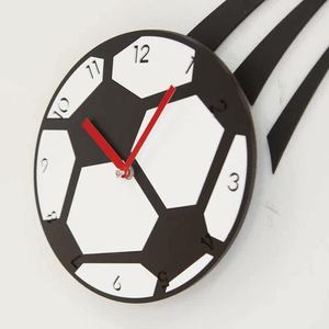 Creative Soccer <b>Wall</b> <b>Clock</b> Irregular Shape <b>Silent</b> Quartz Movement For Bedroom Living Room - Product Image 4