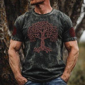 <span class=keywords><strong>Camiseta</strong></span> cómoda e informal con elementos culturales de estilo retro para <span class=keywords><strong>hombre</strong></span> - Product Image 1
