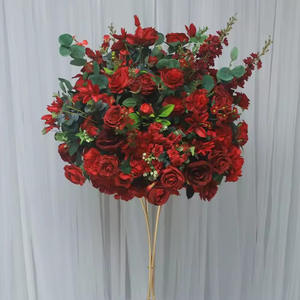 Oferta Especial: Arreglo Floral de Rosas de Seda Realistas de 50 cm, 60 cm y 70 cm, Centro de Mesa para Bodas en Color Verde Marfil, Bolas de Flores Hechas a Mano - Product Image 6