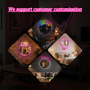 Insegna al Neon Personalizzata a Forma di Cuore che si Scioglie, Specchio LED Decorativo da Parete per Camera da Letto, Salone di Bellezza, Arredamento Casa - Product Image 6
