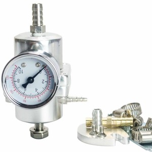 Régulateur de pression de carburant Poyracing avec jauge en aluminium rouge pour mise à niveau du turbo de voiture 7451 - Product Image 2