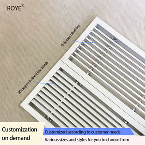 Grille de ventilation en alliage d'aluminium, extérieure, étanche à la pluie, entrée et sortie d'air, <span class=keywords><strong>volume</strong></span> d'air réglable, persienne, design moderne, rectangulaire - Product Image 3
