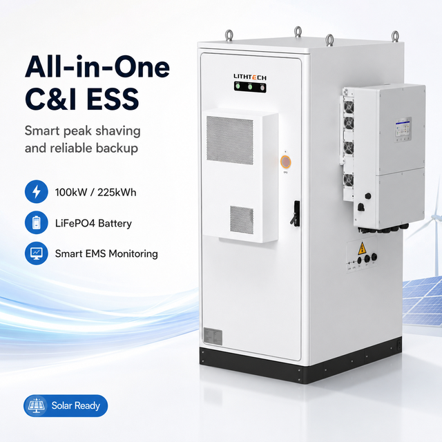 Solar Battery Storage Systems 50kW to 300kW 112.5kWh to 675kWh Scalable LiFePO4 BESS for Factories Hotels and Logistics