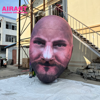 Ballon à tête d'homme drôle gonflable de 4m de haut pour ornement décoré d'exposition d'art