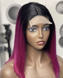 price Ombre <b>colourful</b> Human Hair Extensions <b>Wigs</b> Colored Virgin Hair Transparent Lace Front <b>Wigs</b> For Black Women - Product Image 2
