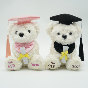 Oso de Peluche de Graduación 2026 con <span class=keywords><strong>Gorro</strong></span> y <span class=keywords><strong>Diploma</strong></span>, Peluche de Pingüino de Dibujos Animados, Lindo Pingüino de Peluche Suave con Regalo de Graduación - Product Image 4