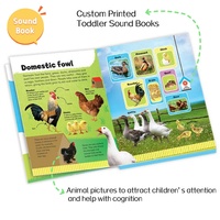 Livre sonore personnalisable à couverture rigide pour l'apprentissage précoce des tout-petits, avec fonctions éducatives musicales interactives et papier cartonné couché artistique