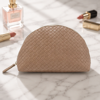 Trousse de Maquillage Légère, Portable et Pliable en Forme de Coquille avec Fermeture Éclair pour Artistes, Idéale pour l'Utilisation Quotidienne en Extérieur et les Voyages