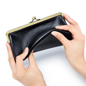Bolsos de Mano Elegantes de Cuero Andong para Mujer, Bolsos de Cuero Vacuno Genuino, Bolsos de Mano Vintage para Mujer, Bolsos de Clip Casuales para Fiesta 9172 - Product Image 2