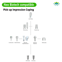 Pour Neo Biotech : Plateau ouvert multi-unités en titane pour transfert d'empreintes de copings, destiné aux restaurations couronne-pont, pièces de laboratoire, directement de l'usine
