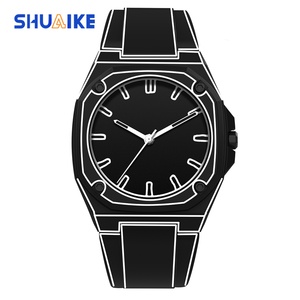 นาฬิกาข้อมือผู้ชายสไตล์มินิมอลทันสมัย ดีไซน์สร้างสรรค์ แนวสปอร์ต  ตัวเรือนซิลิโคนกันน้ำ - Product Image 1