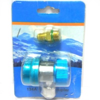 Raccord rapide manuel en cuivre pour gaz réfrigérant R134A, filetage SAE mâle, surface lisse, 1/4