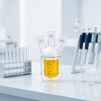 Réacteur à chemise Tiandi Lab 100 ml, Réacteur à chemise à fond plat 500 ml avec trois collets 24/29 - Vente en gros