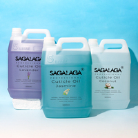 SAGALAGA 14 parfums huile de jojoba pour huile de réparation des ongles hydratante vitamine E huile de cuticule professionnelle revitalisante 5 litres