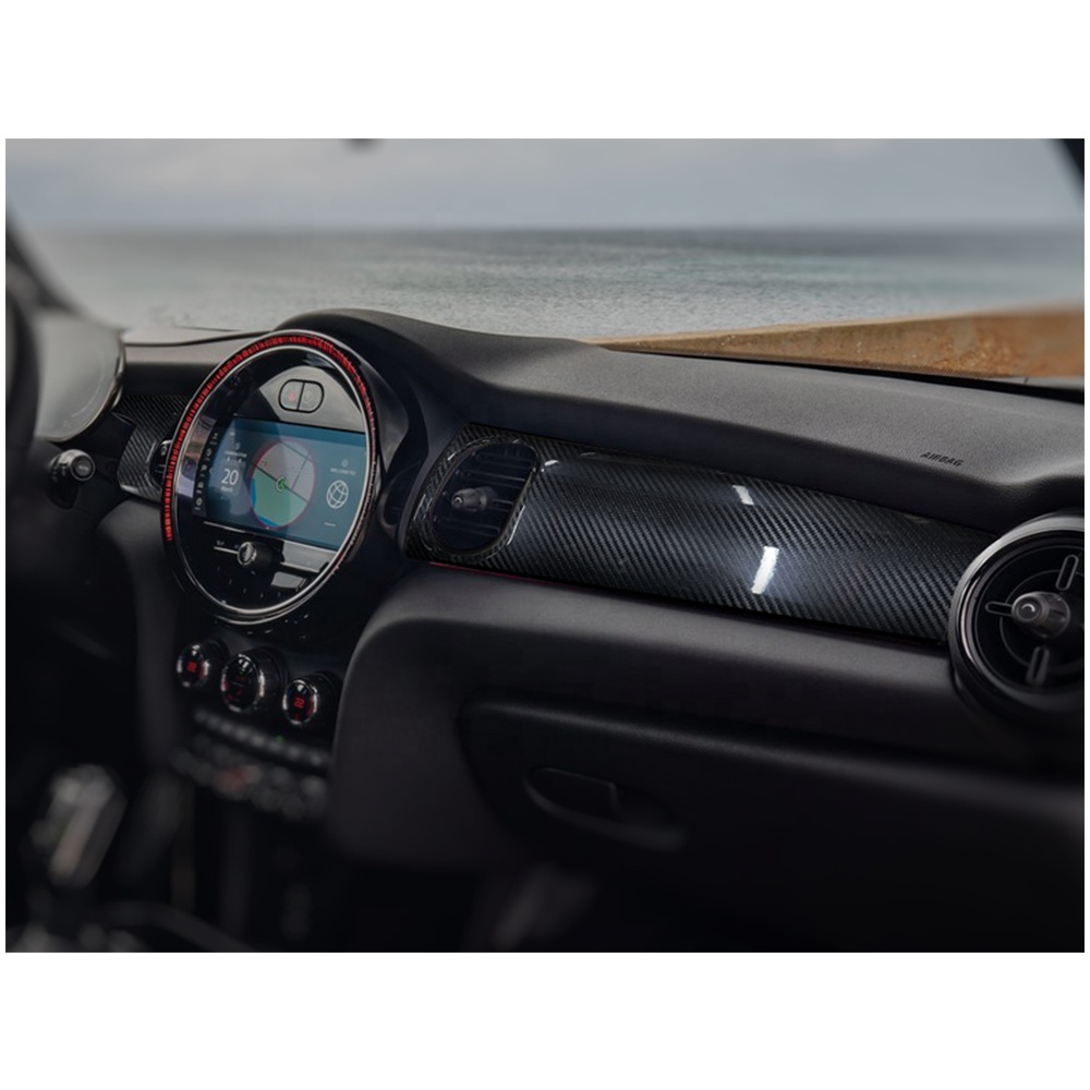 Coperture Interruttori Alzacristalli In ABS Per BMVV Mini C-lubman (F54) 2016-2022 | Riloer 4 Pezzi, Effetto Fibra Di Carbonio Nera