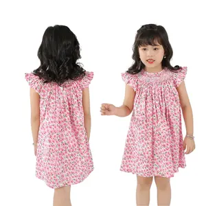 Viet Nam Supplier Handmade Smocked Baby Dresses Flower Children Party Dress Kids For Girls Comfortable ODM OEM For 8M to 12 Year
