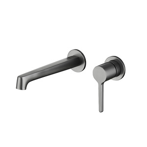 Wall Mount Basin Faucet Single Handle Ceramic Valve Core Brass For Square Sink Hot And Cold Water - Product Image 4