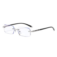 Nouvelles lunettes de lecture 2026 style artistique à découpe diamant, haute définition, anti-lumière bleue, anti-radiation pour personnes âgées - Vente en gros