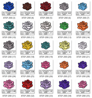 Nouveau multicolore Rose fleur conception broderie vêtements patchs populaire coloré Rose fleur conception brodé fer sur Patch