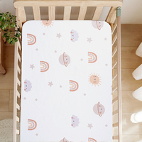 Ensemble de housses de lit pour bébé en coton biologique confortable, design imprimé personnalisé, literie pour enfant, draps de lit pour bébé, vente en gros, draps de lit pour nouveau-né