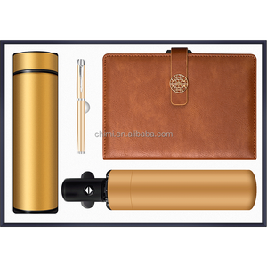 高級ギフトボックスビジネスギフトセット自動傘ロゴ付き真空フラスコA5ノートブックペンプロモーション & ビジネスギフト - Product Image 3
