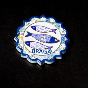 Aimant de réfrigérateur en céramique Souvenir touristique de <span class=keywords><strong>Braga</strong></span> <span class=keywords><strong>Portugal</strong></span> imprimé de logo personnalisé en gros - Product Image 3