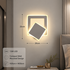 Applique murale LED moderne en acrylique, design géométrique en métal, montage mural, décoration intérieure pour chambre à coucher, salon, hôtel, 13W - Product Image 4