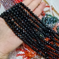 Avec Factory Outlet Clair Noir Blanc Orange Rose Violet Jaune Rouge Bleu Rondelle Facettes Perles de Verre DIY Collier Bracelet
