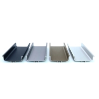 Poignées de meubles en alliage d'aluminium pour armoires et tiroirs de cuisine modernes, forme barre, dissimulées