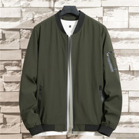 2066 2026 Nouvelle veste bomber décontractée pour homme, coupe ample, coupe-vent enduite, col montant, logo frontal, 220g, grandes tailles