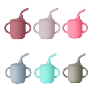 Tasse en silicone de qualité alimentaire 2025, très vendue, avec poignées et bec verseur en forme de bec de canard, pour boire directement, vaisselle pour enfants - Product Image 5