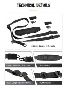 Polyester Nylon 66 Tactische Riem Met Snelle Gesp Legering Haak Verstelbare Tactische 2-Punts Jachtband Voor Buitenavontuur - Product Image 5