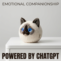 Cuteyeah Chat en peluche Ragdoll intelligent et parlant, contrôlable par application, avec plus de 60 langues, Histoires du soir, Compagnon éducatif IA