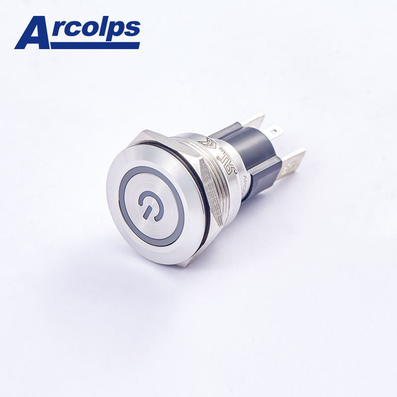 Double Pole on OFF Switch 22mm Metal Push Button for Electrical Panels