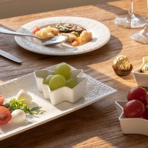 Ciotola Irregolare in Gres Bianco Europeo per Frutta e Dolci, Servizio da Tavola per Hotel, Noleggio, Set di Stoviglie per Matrimoni, Molto Apprezzato - Product Image 3