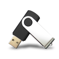 Clé USB personnalisée en métal PenDrive 128 Go 64 Go 32 Go 16 Go 8 Go 4 Go 2 Go 1 Go 128 Mo Clé USB pivotante pour cadeau d'entreprise