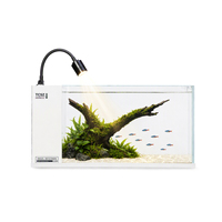 Aquarium de bureau en gros d'usine OEM ODM avec filtre intégré sec-humide et projecteur LED 3 couleurs – Kit d'aquarium personnalisé