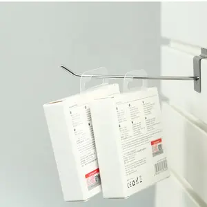 Winkel Retail Display Sterke Zelfklevende Merchandise Adhesive Clear Hang Tab Haak Met Delta Slot