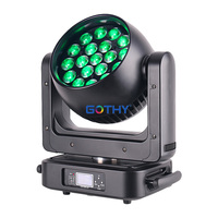 Projecteur LED à tête mobile Wash Beam Zoom 19x40W pour usage professionnel en théâtre, grand zoom, faible bruit, CRI élevé, éclairage de scène LED