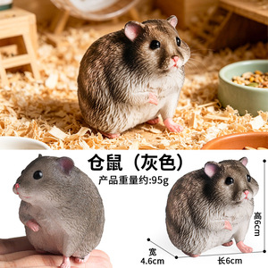 Modelos de juguetes de animales de simulación cognitiva sólida y precisa para niños: Hámster, <span class=keywords><strong>erizo</strong></span>, zorro auricular, armadillo, oso de las antenas, antípilas. - Product Image 4